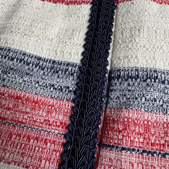 Tahari Womens Striped Open Front Jacket Blazer 18W Striped Career Oversized - Picture 3 of 8